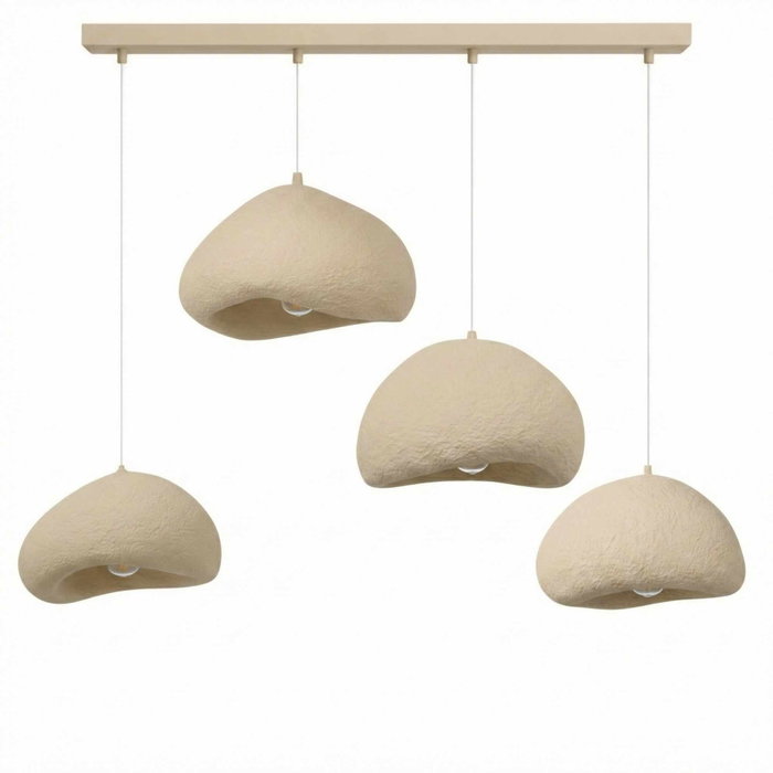 Opviq Loval-Set-Lora-50-4-C-1001-Nua Lámpara de Araña Ecru